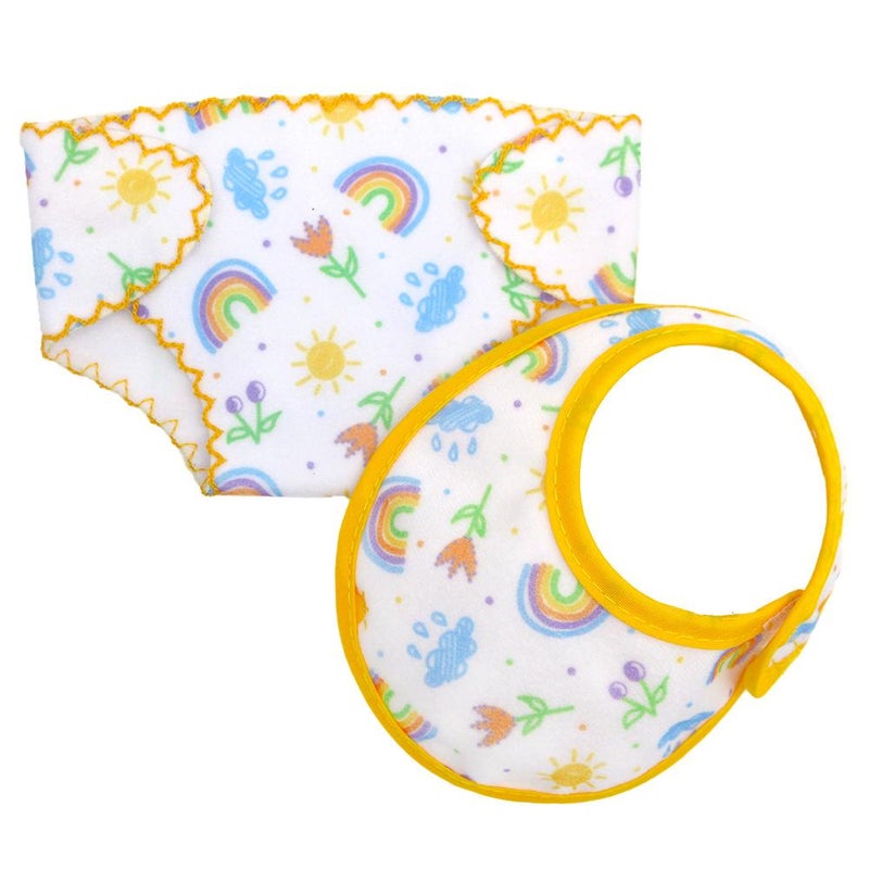 Doll diapers, bibs, and bibs suitable for 14-18 inch dolls.